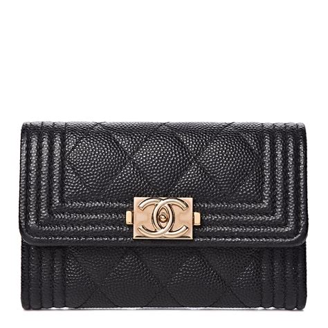 chanel boy card holder caviar|2021 Quilted Caviar Boy Card Holder with Chain crossbody bag.